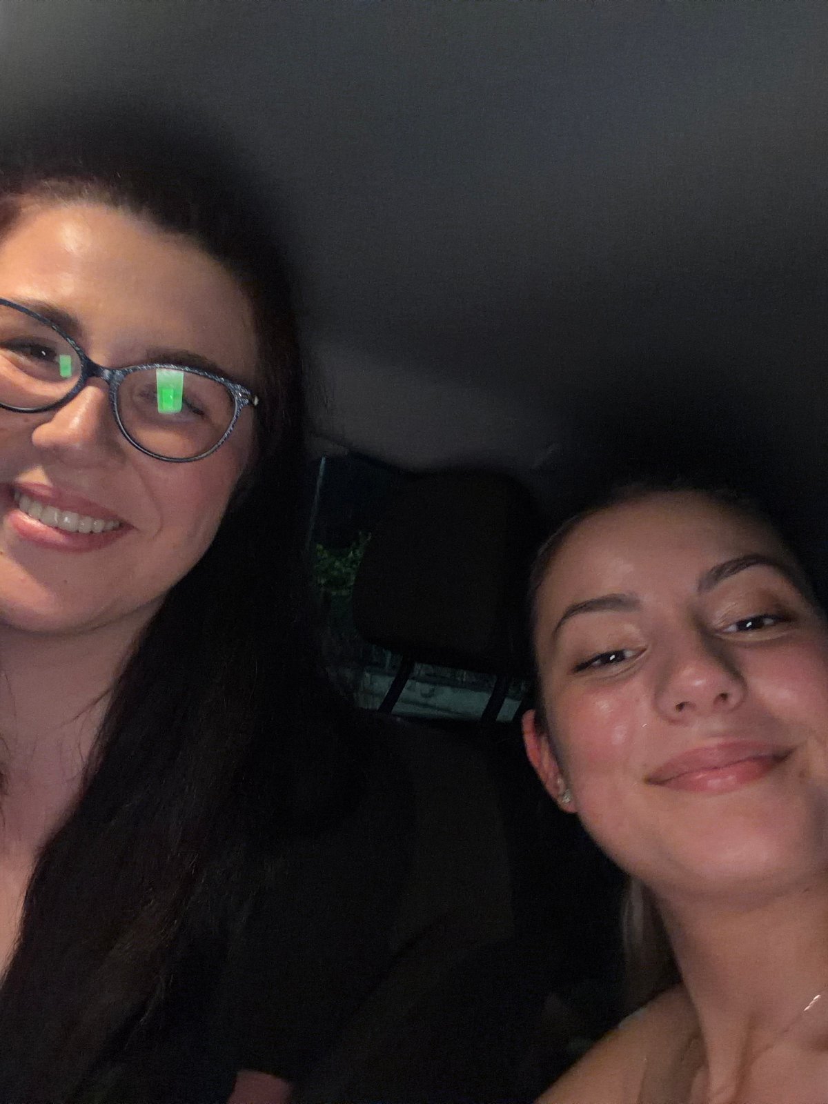 Evening car journey through Tsarevo with multiple interior perspectives