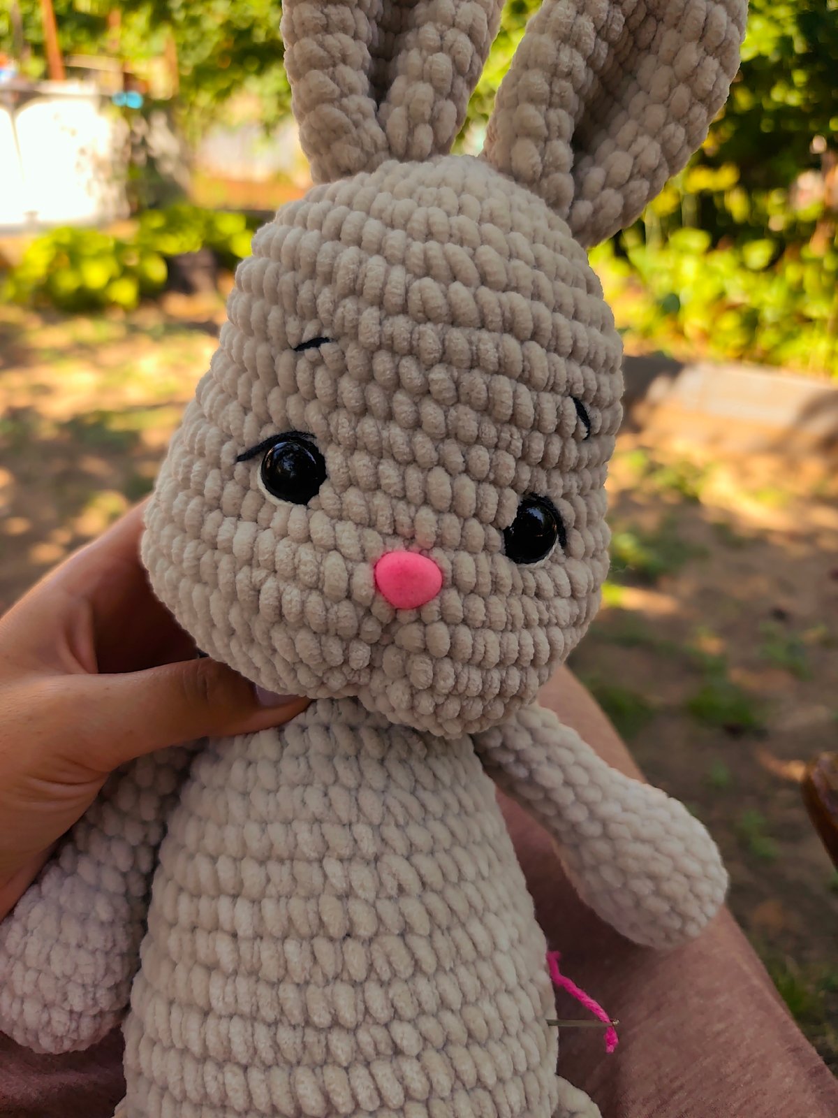 Handmade crochet bunnies, some still in progress, in Durlești