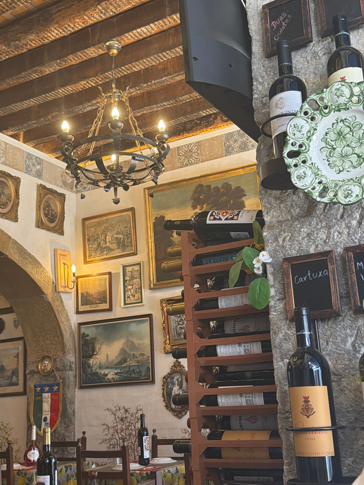Inside a rustic Lisbon restaurant with old-school charm