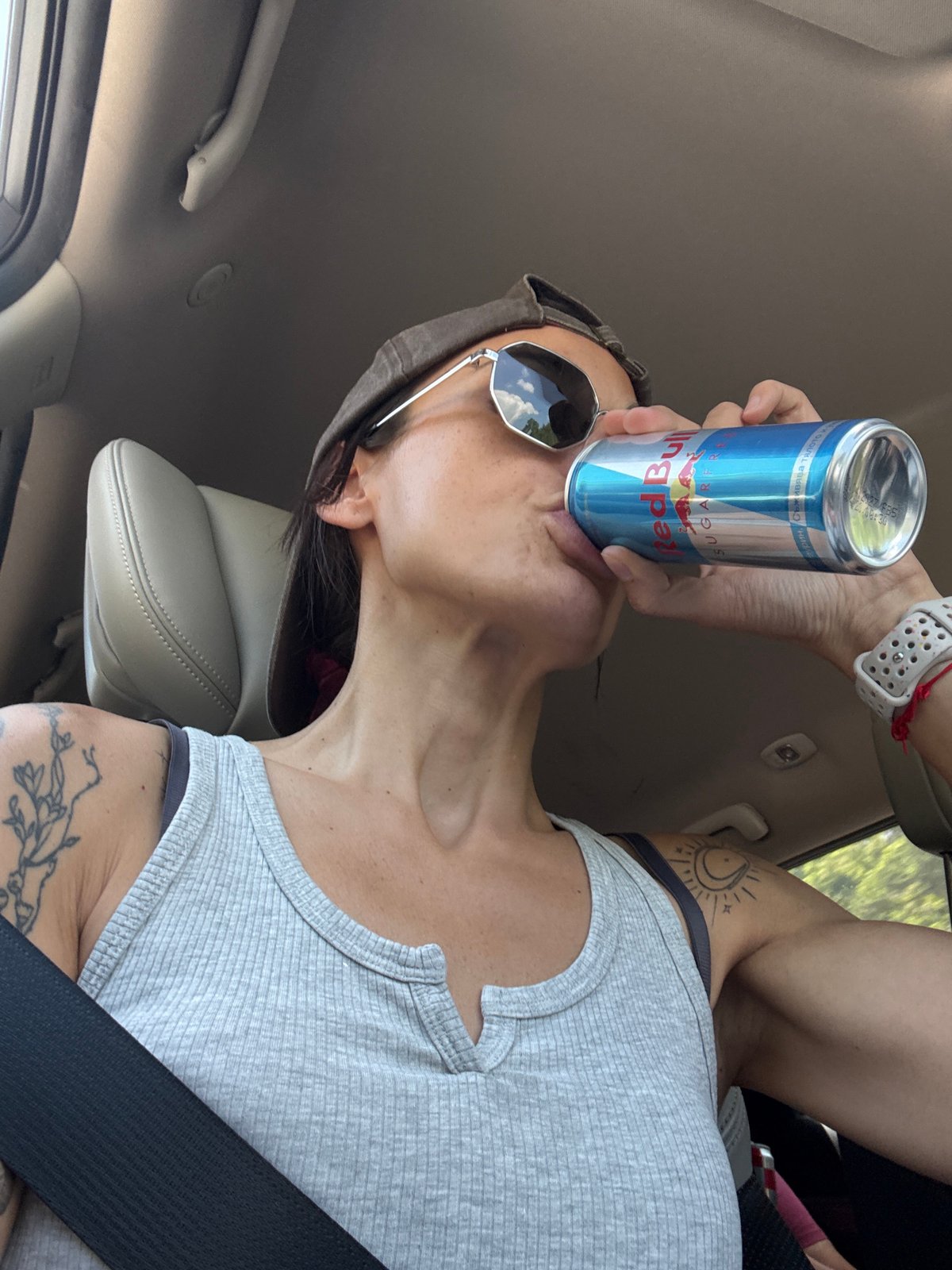 Red Bull in hand, parked up somewhere near Churek