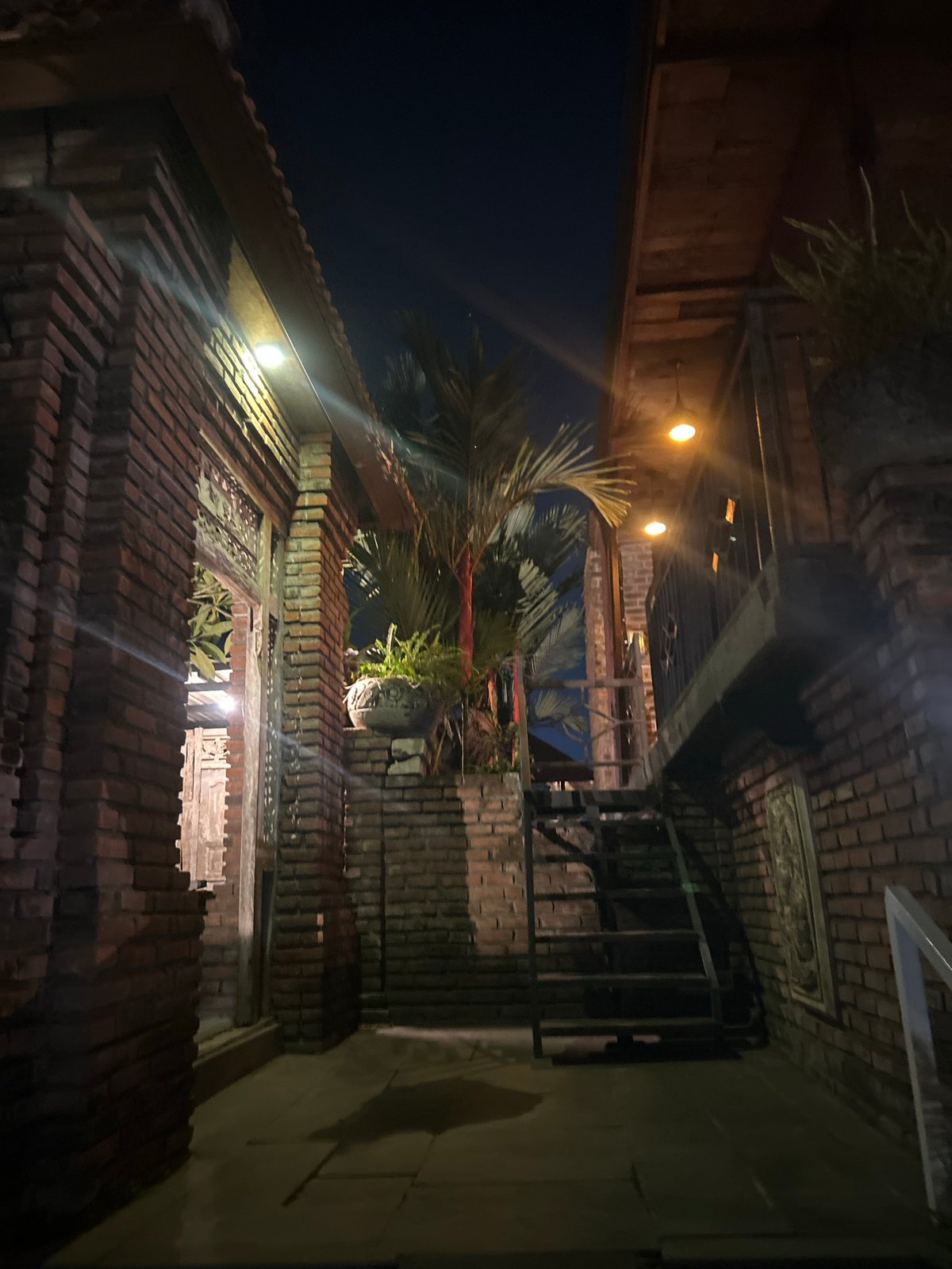 Night at a North Kuta resort, with a street food stop nearby