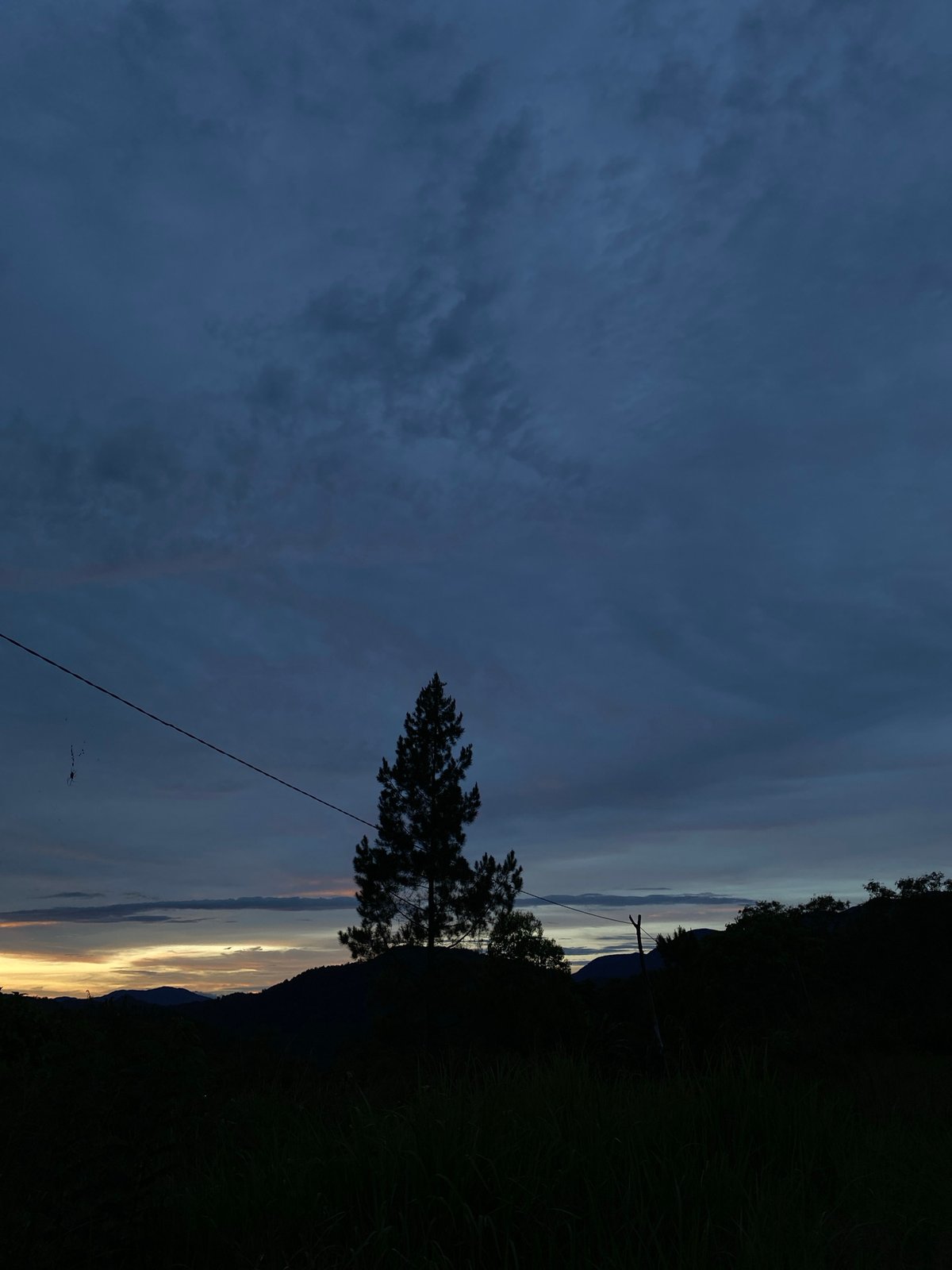 Dusk landscape captured in Sosial, Indonesia