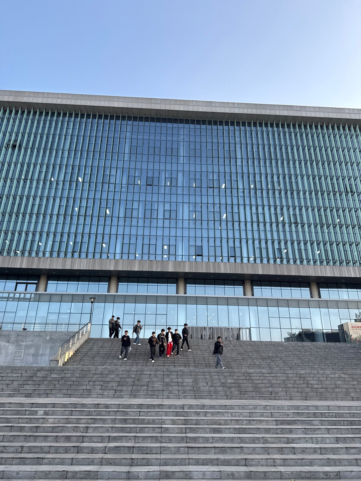 Morning street life documented around modern Jiangjin buildings