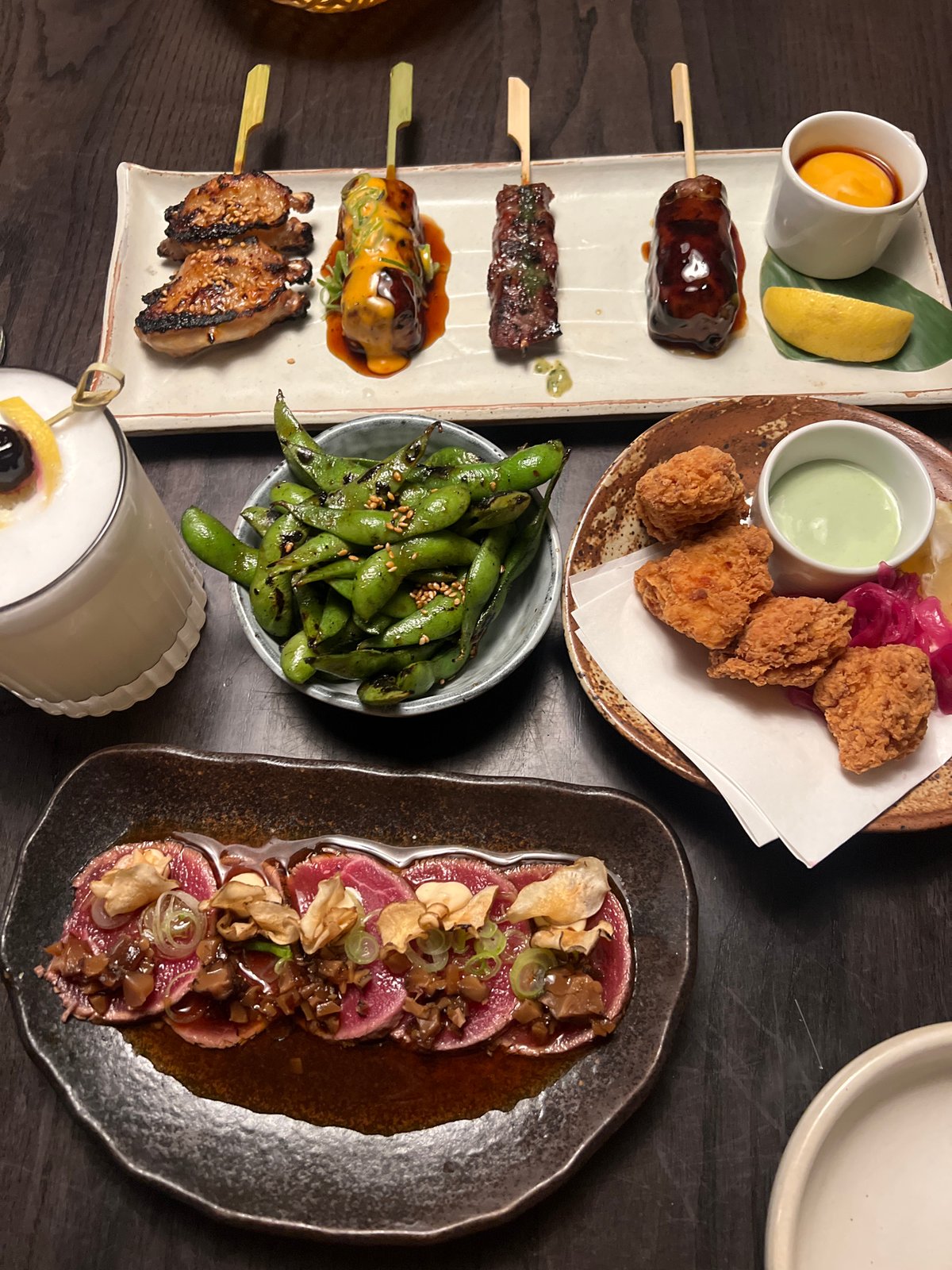 Evening dining and sightseeing documented around London's Battersea Power Station