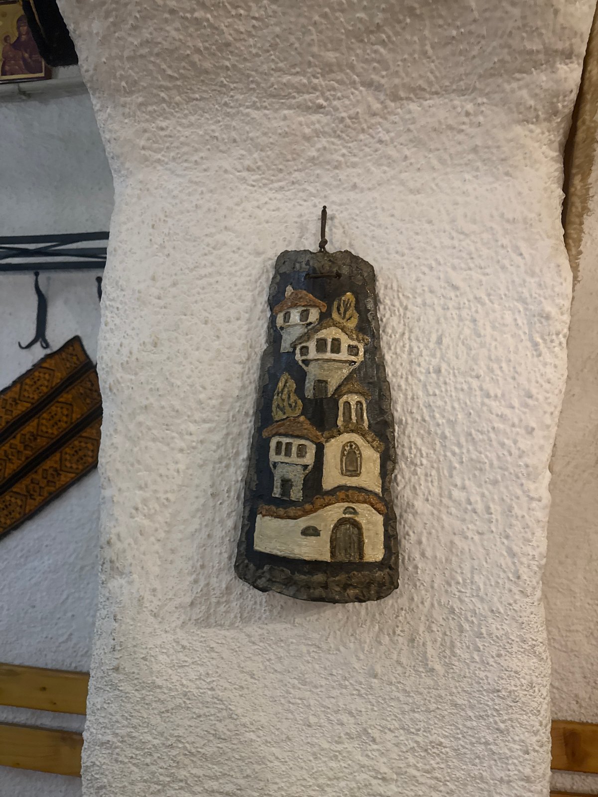 Traditional Bulgarian restaurant interior documented in Varna evening