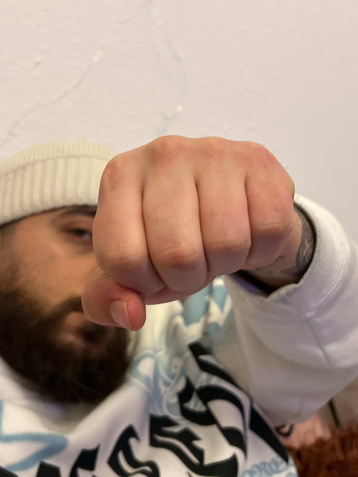 Man photographed making hand gestures in Strasbourg bedroom