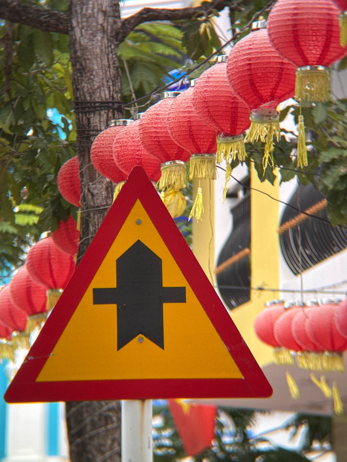 Close-up details from a Nha Trang neighborhood on an overcast morning