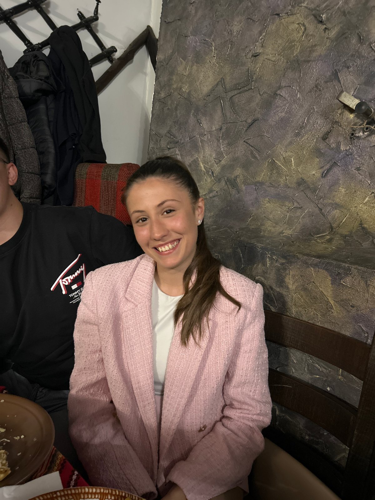 Evening social gathering documented in historic Lovech, Bulgaria