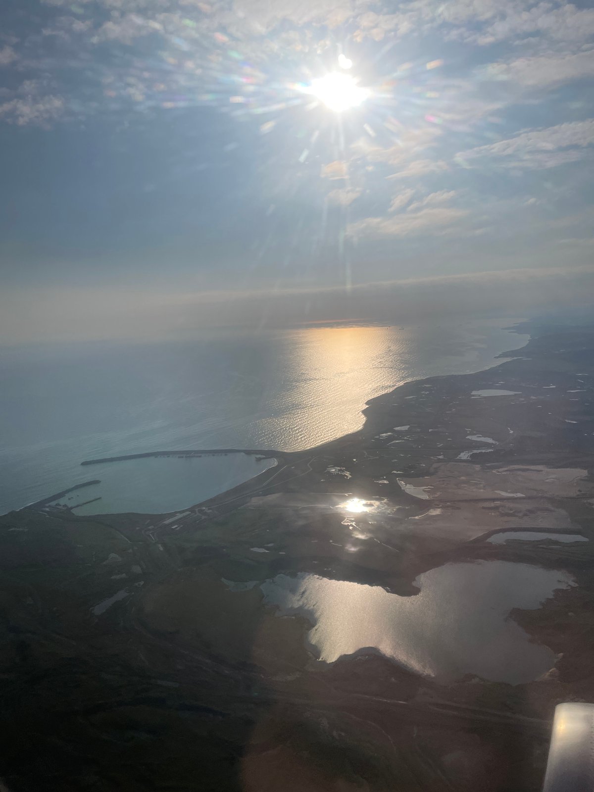 Aerial sunrise view captured over Arnavutköy landscape in Turkey