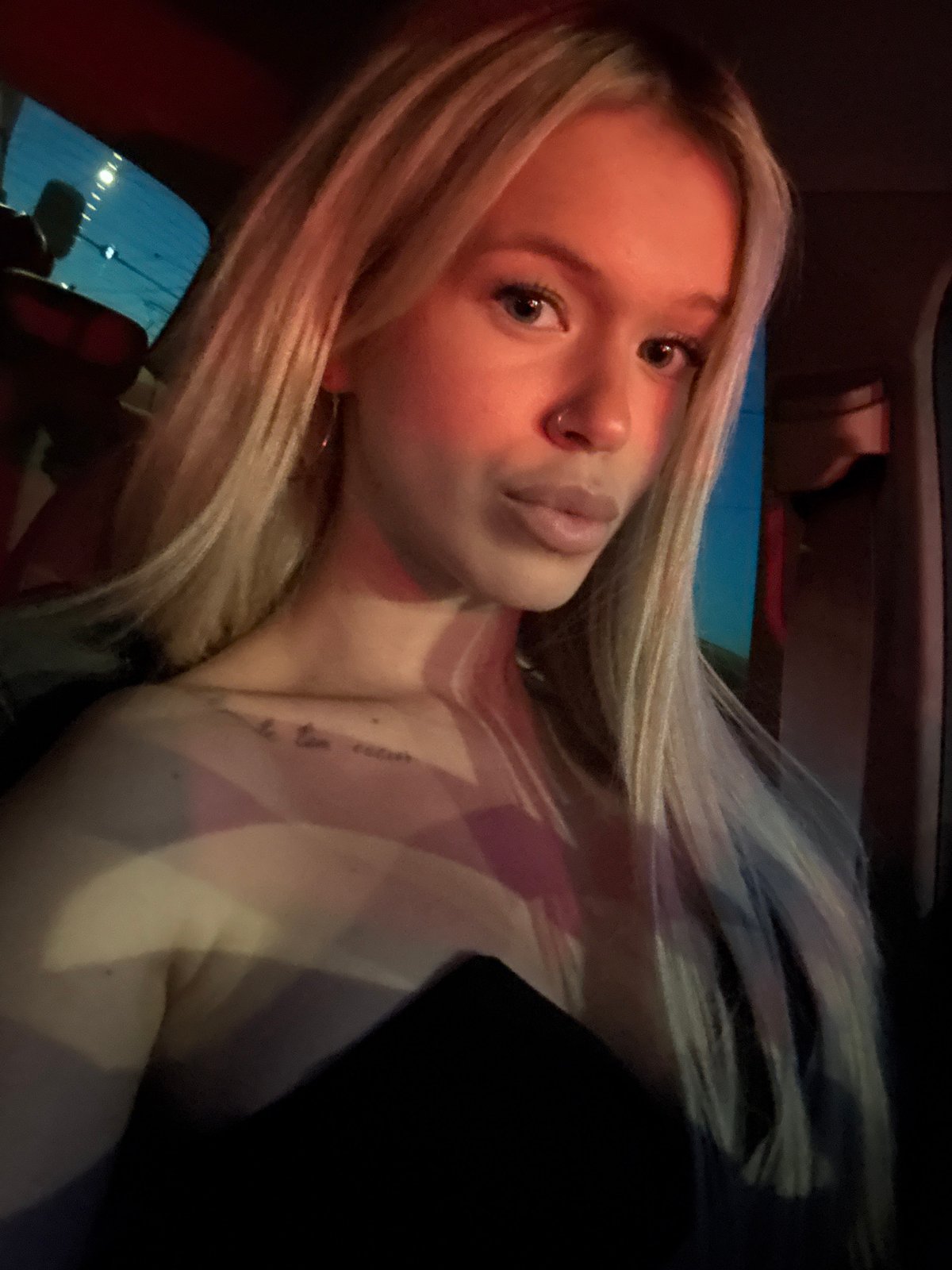 Passenger seat, Saint Petersburg night, city lights in the background