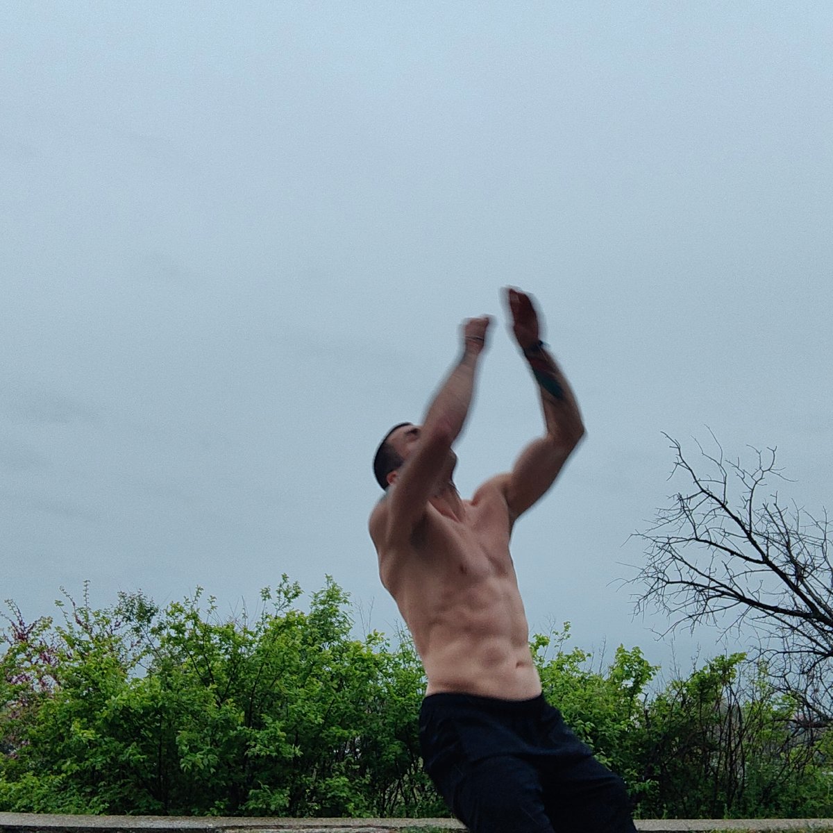 Man performs backflips in Varna, Bulgaria parkour display