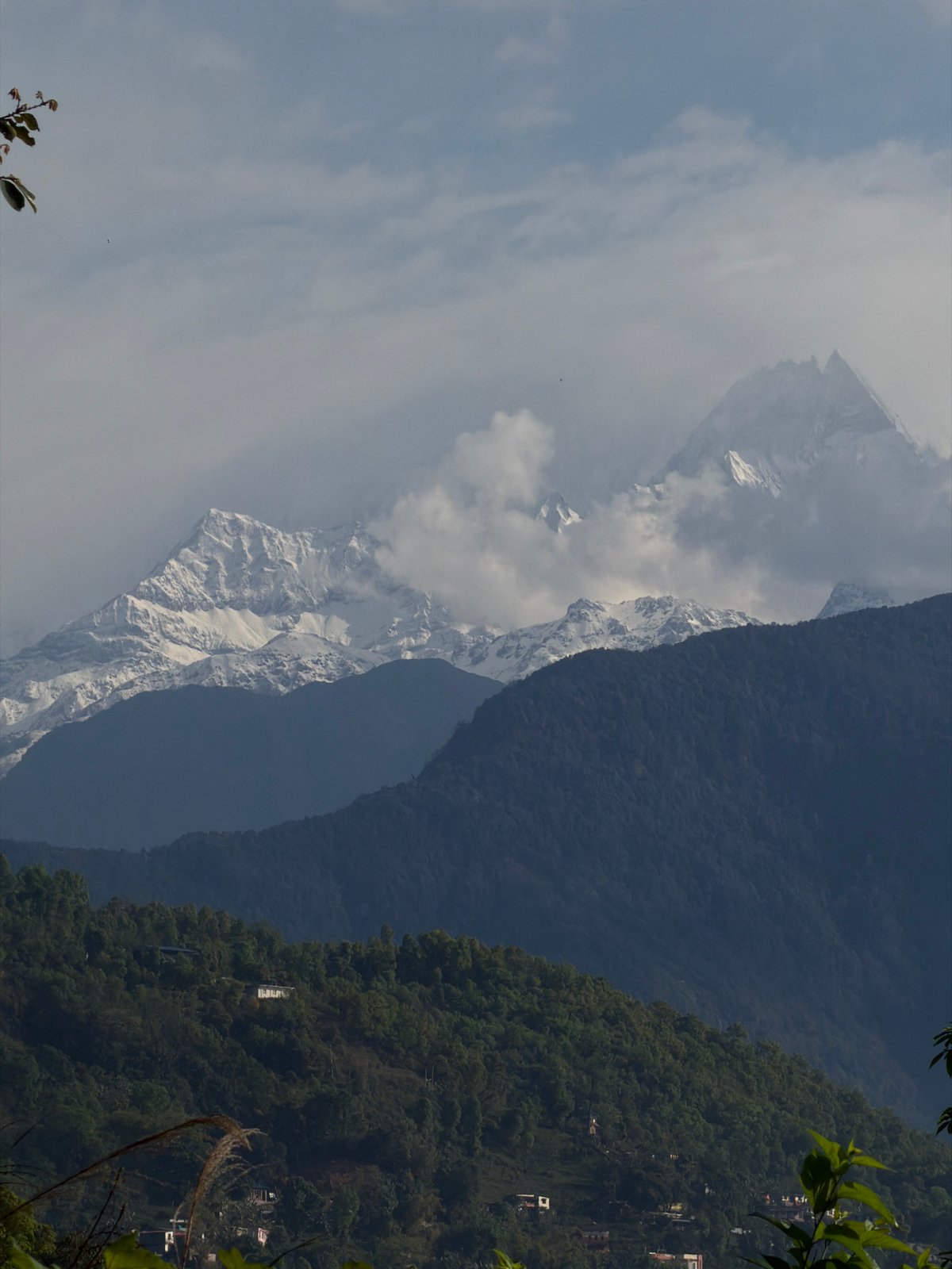 Mountain landscape documented in Pokhara, Nepal