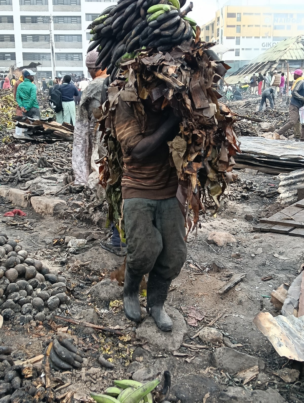 Gikomba Market fire levels stalls, traders salvage amid ruins