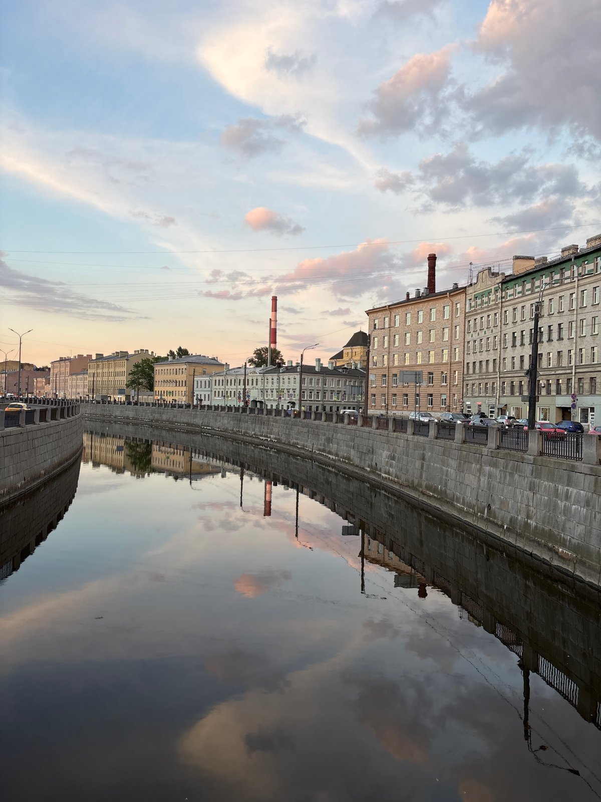 Saint Petersburg evening street scenes captured during sunset hour