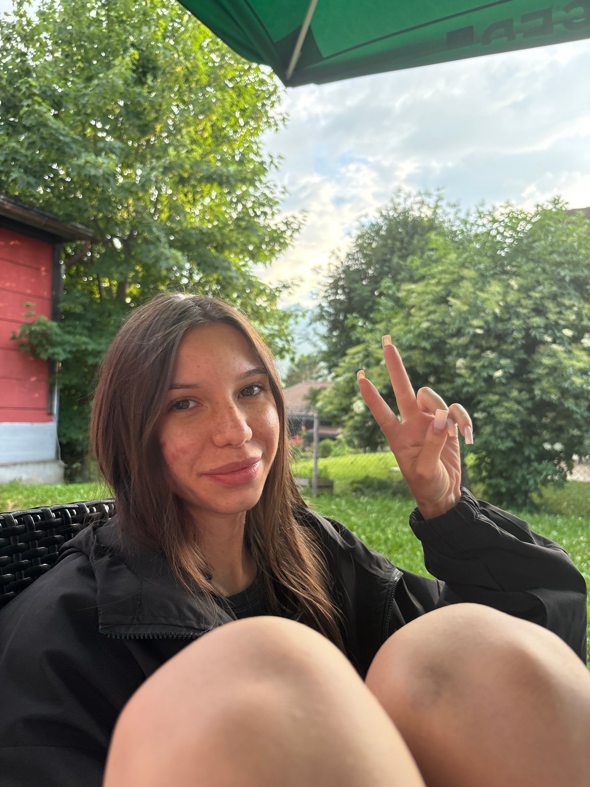 Lazy alpine afternoon at a Grindelwald chalet patio
