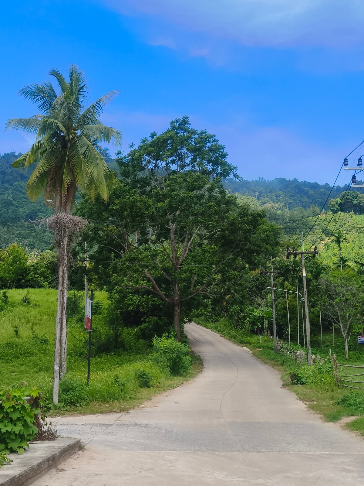 Baan Lamai roads and construction sites on a quiet tropical morning