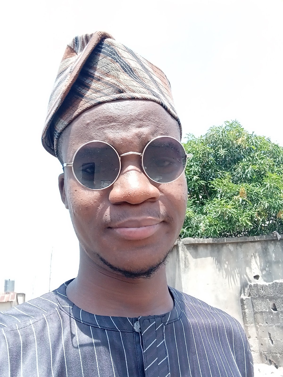 Man in striped attire photographed in Minna, Nigeria