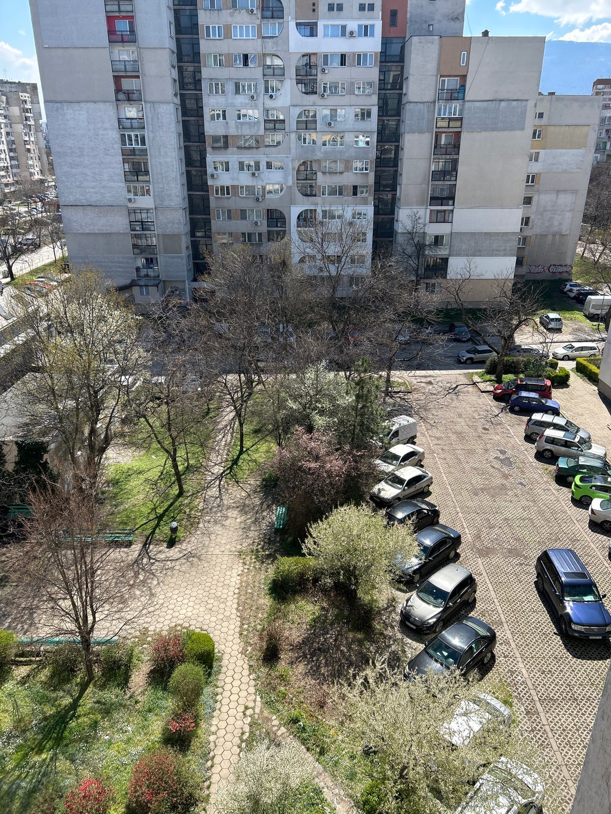 Casual urban moments captured across Sofia apartment district
