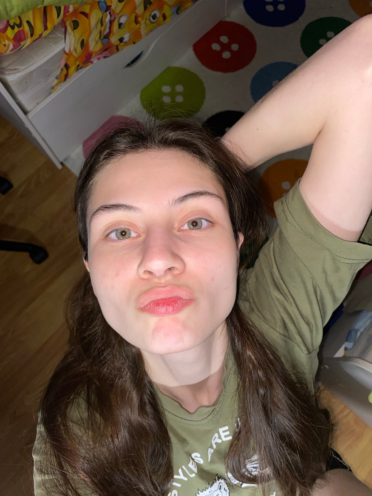 Young woman takes playful selfies in Votkinsk, Russia