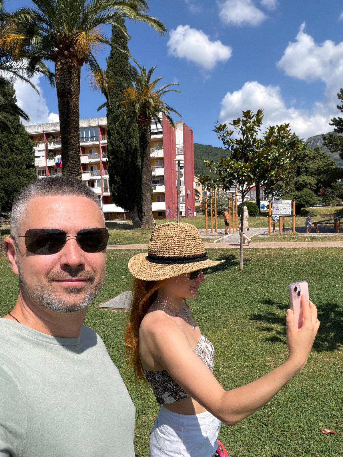 Morning leisure activities documented across Budva parks and streets