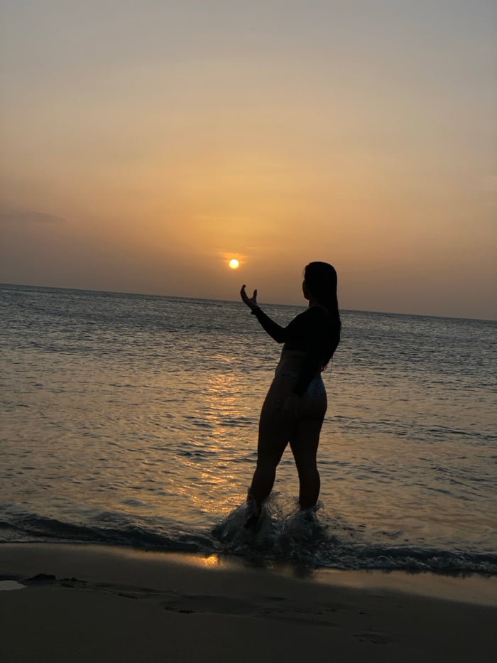 Evening beach activities documented in Juan Griego, Venezuela