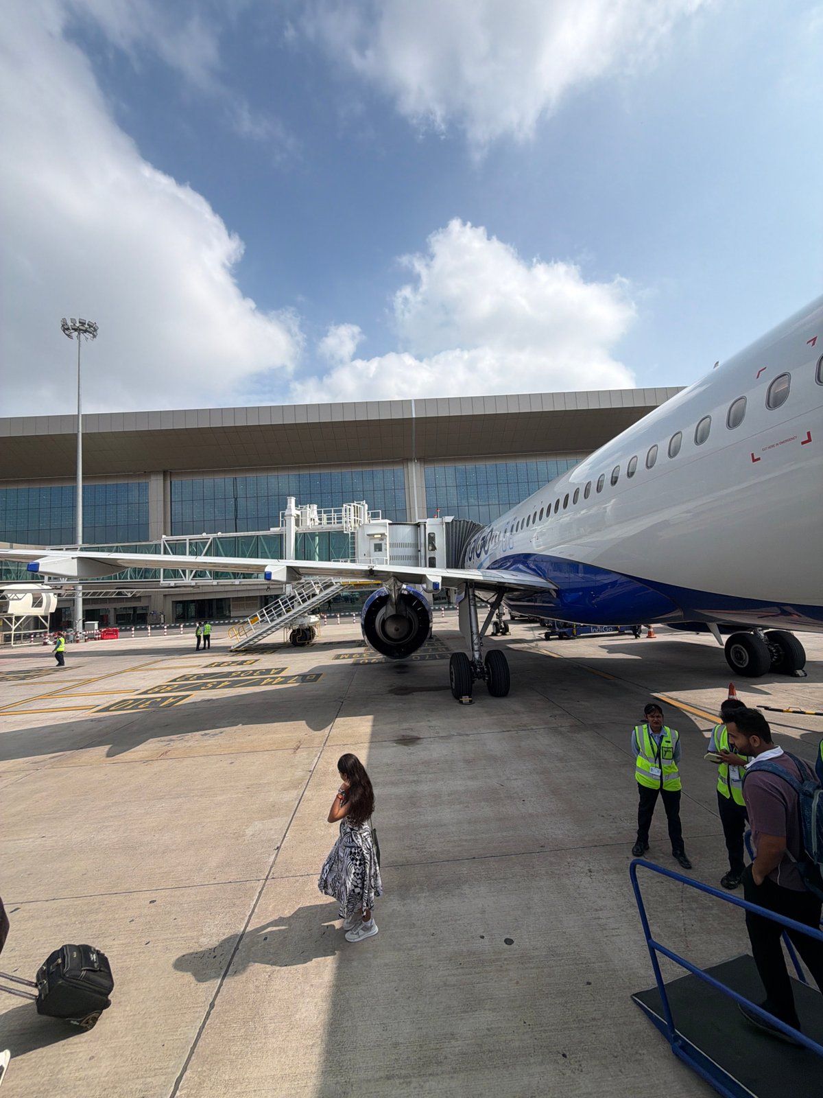 IndiGo A321neo on the ground and taking off at Vikram Nagar