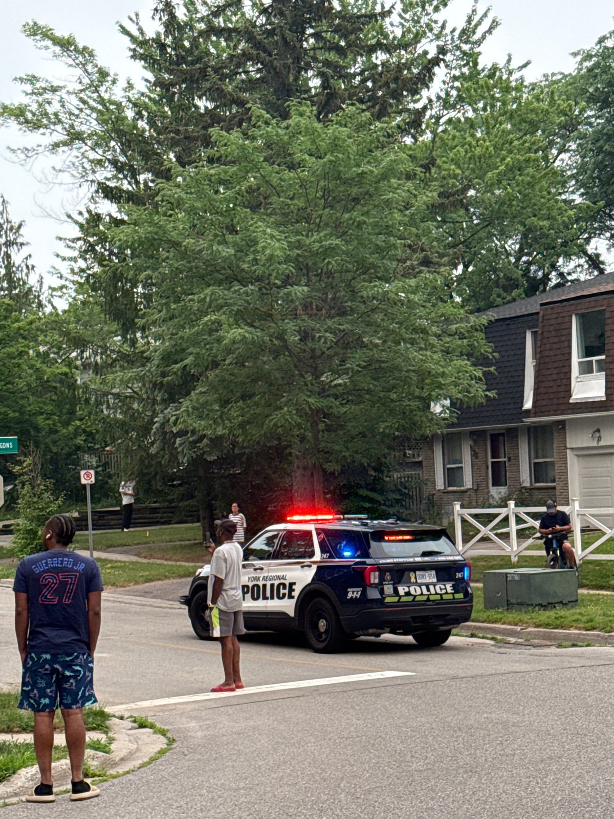 Overturned vehicle on Richmond Hill residential street draws emergency response