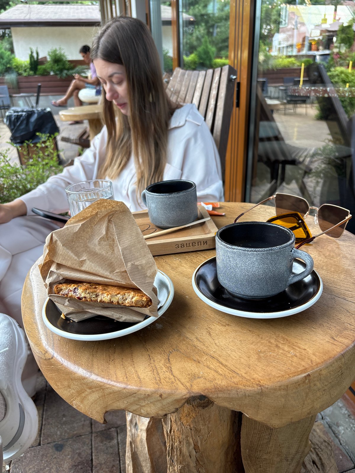 Morning coffee and mountain mist in Krasnaya Polyana