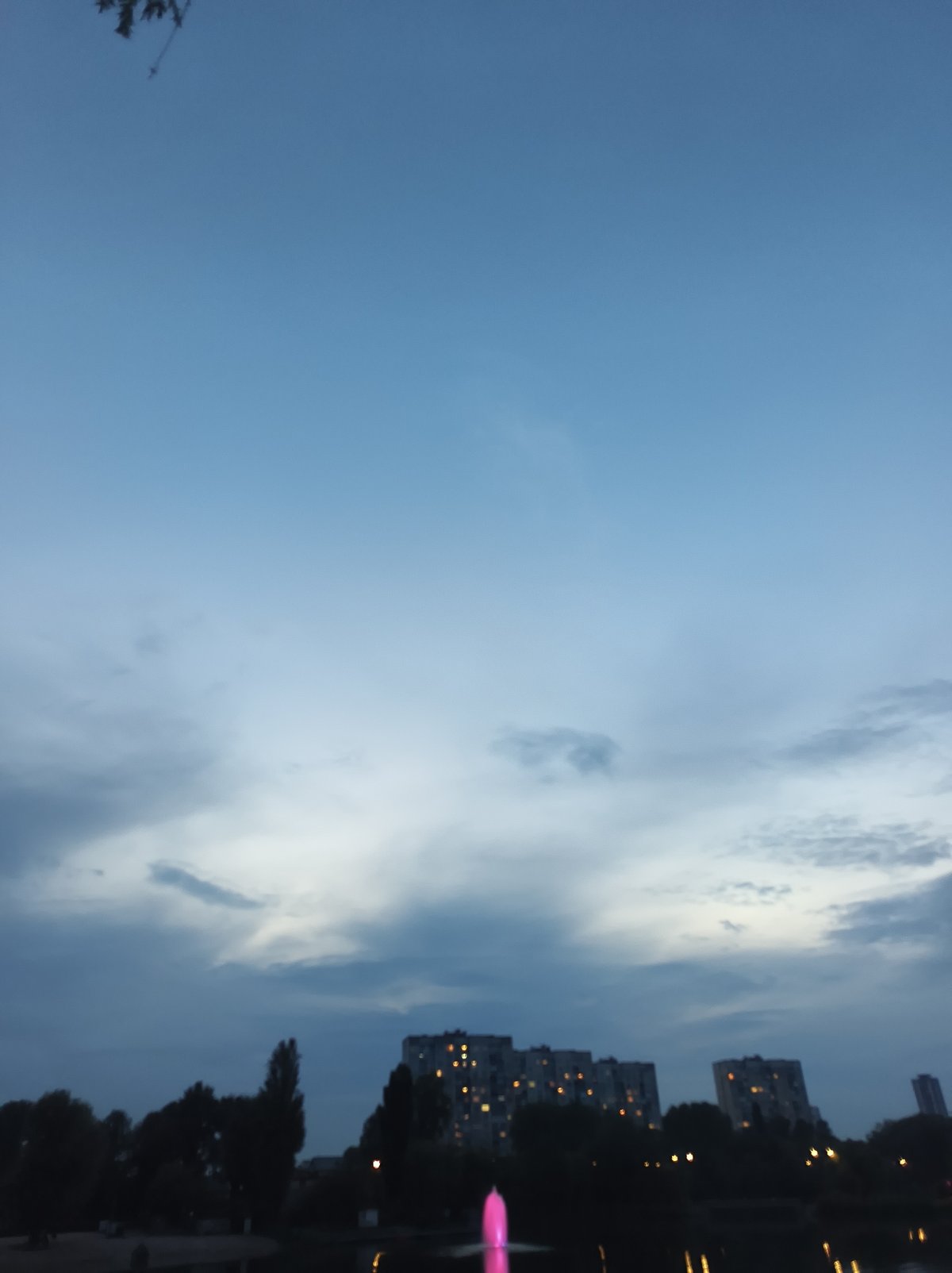 Evening twilight walk documented across multiple Kyiv locations