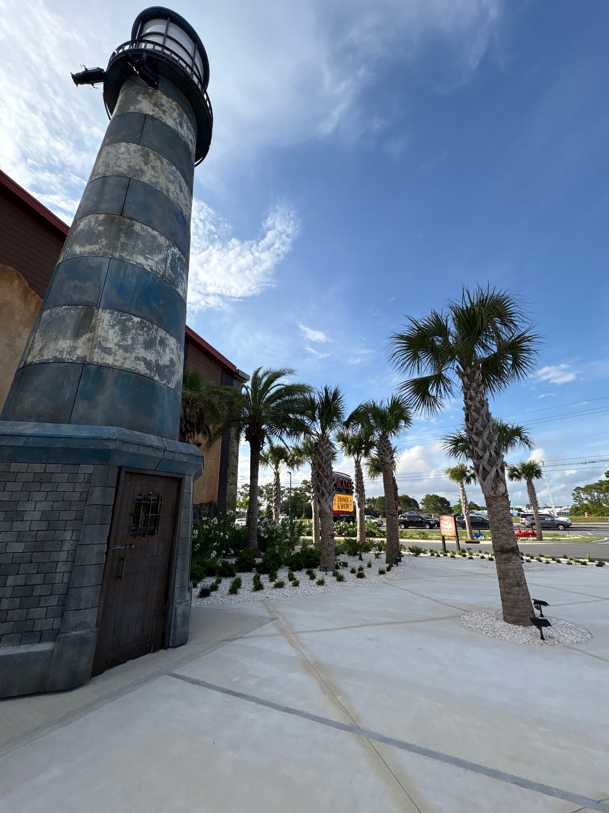 Evening tourist area scenes documented across Panama City Beach