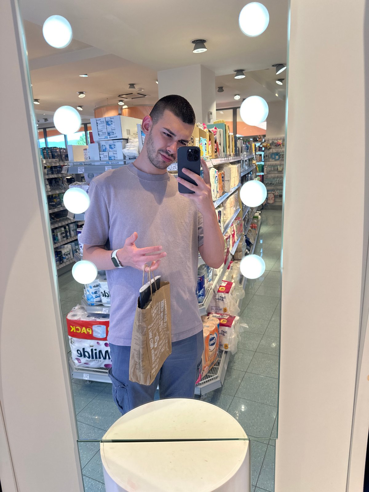 Young man documents casual outing in Gotse Delchev, Bulgaria