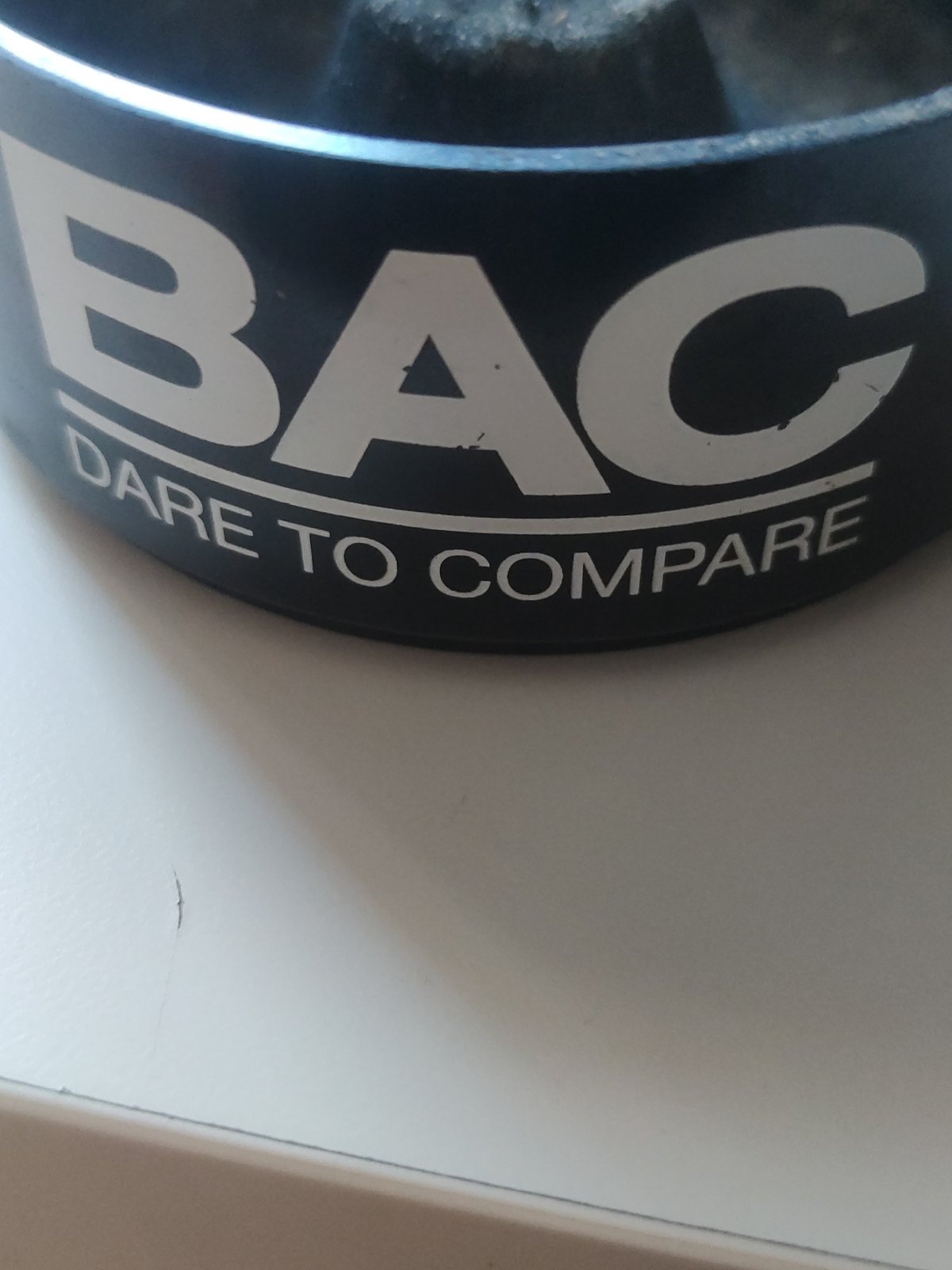 Unidentified cylindrical object with BAC branding spotted