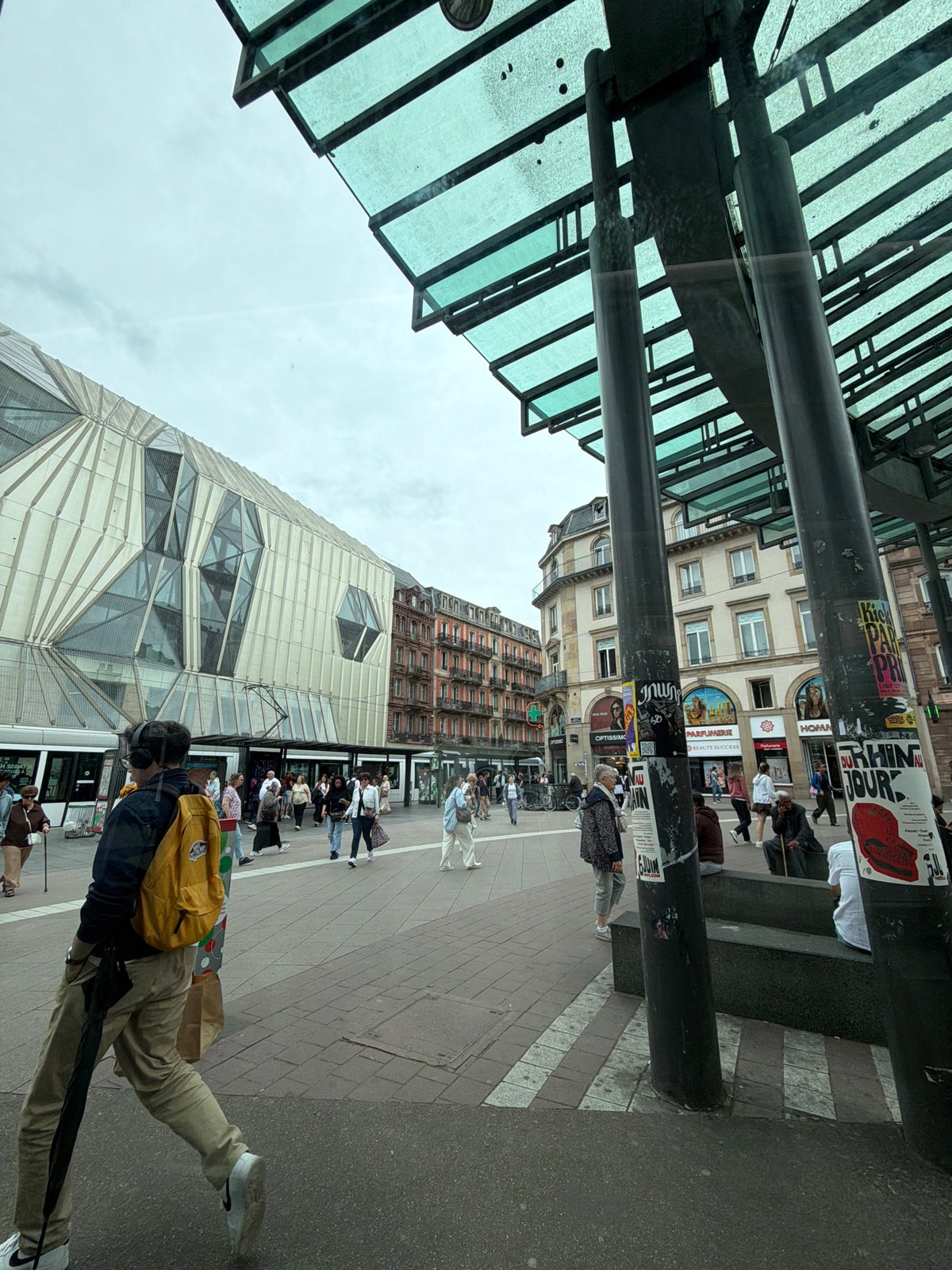 Morning photography walk through overcast Strasbourg streets documented