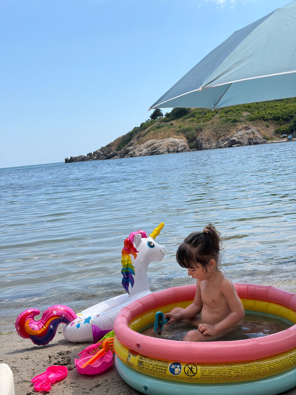 Lazy summer morning on the beach in Sozopol, Bulgaria