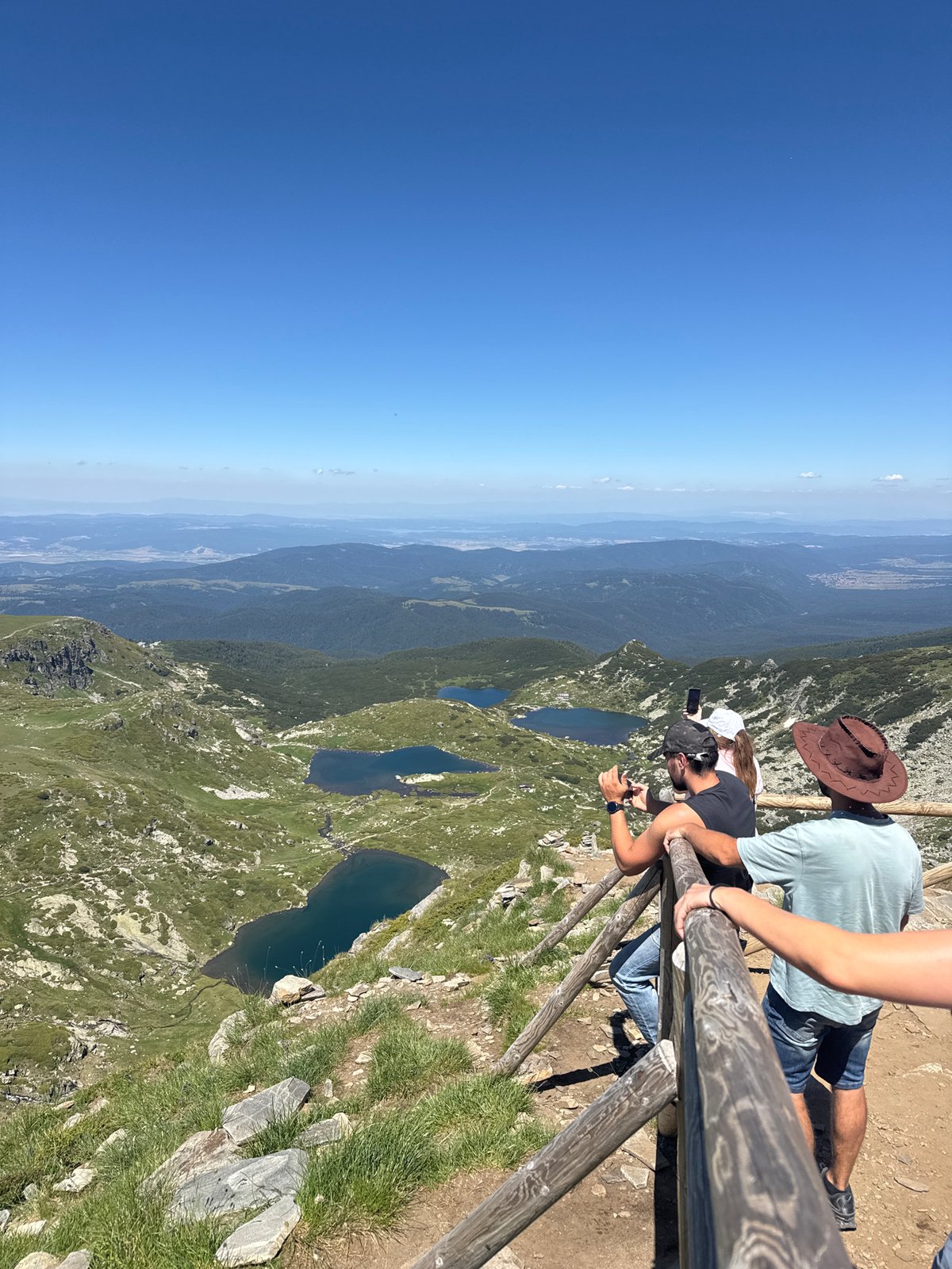 Overlooking the Seven Rila Lakes from a mountain viewpoint