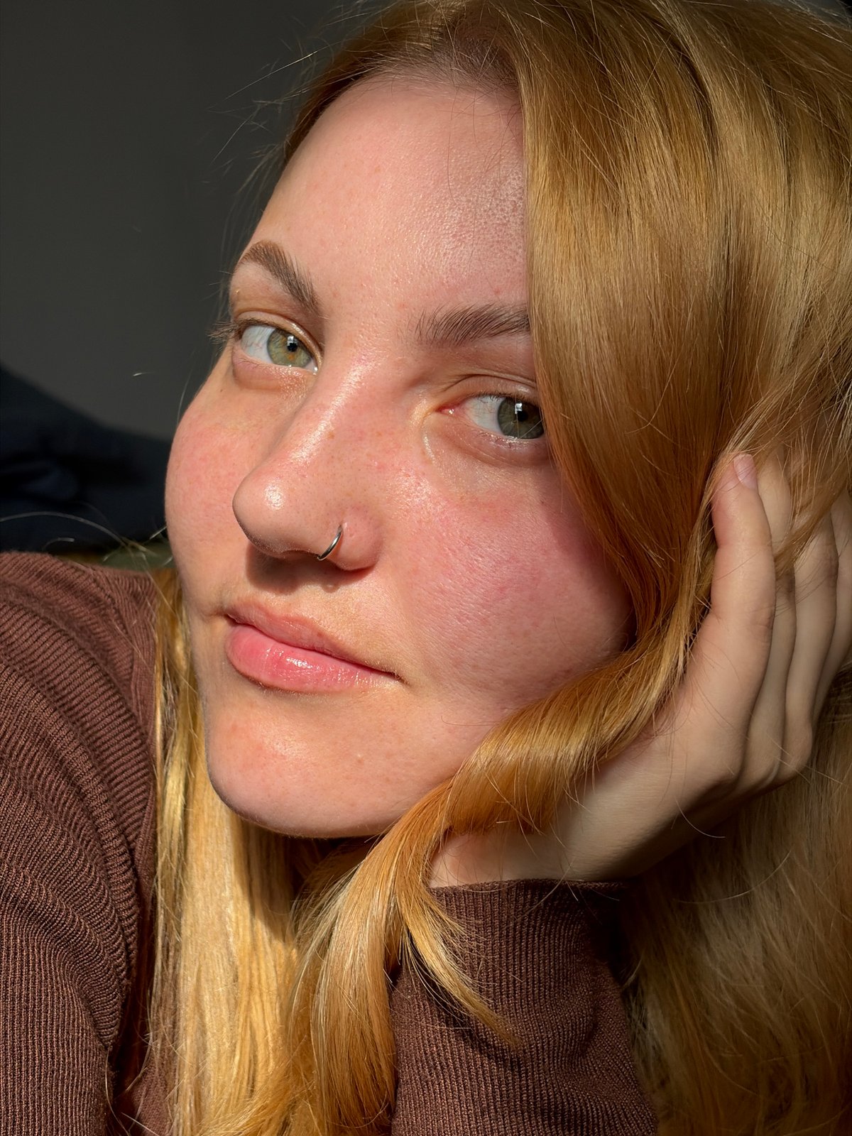 Woman photographed indoors in Izhevsk, Russia