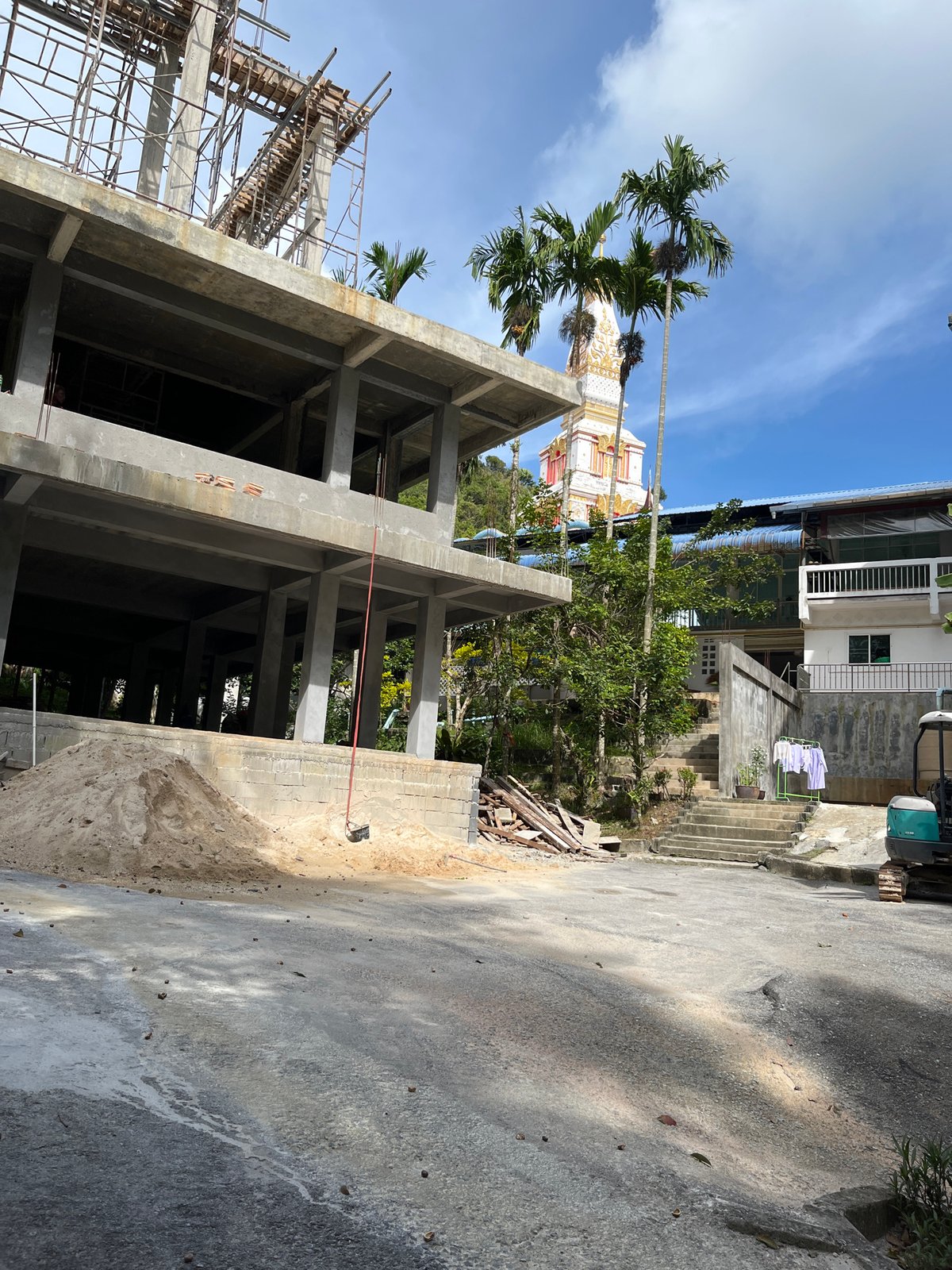 Construction, roads, and outdoor spaces around Patong