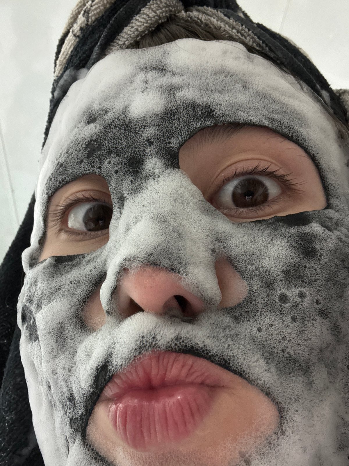 Person documents skincare routine with selfies in Фоки, Russia