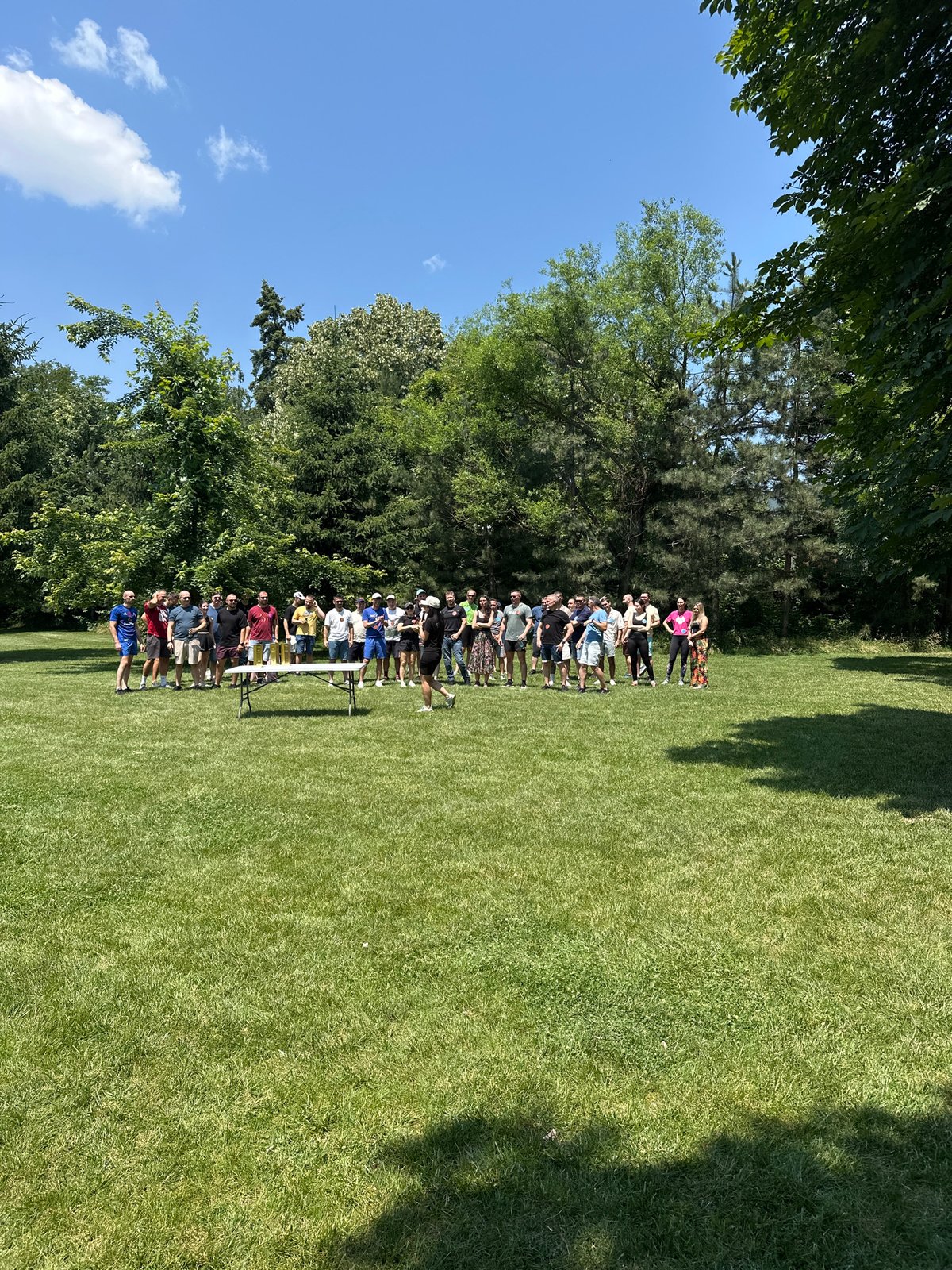 Outdoor group gathering with lawn games in Razliv, Bulgaria