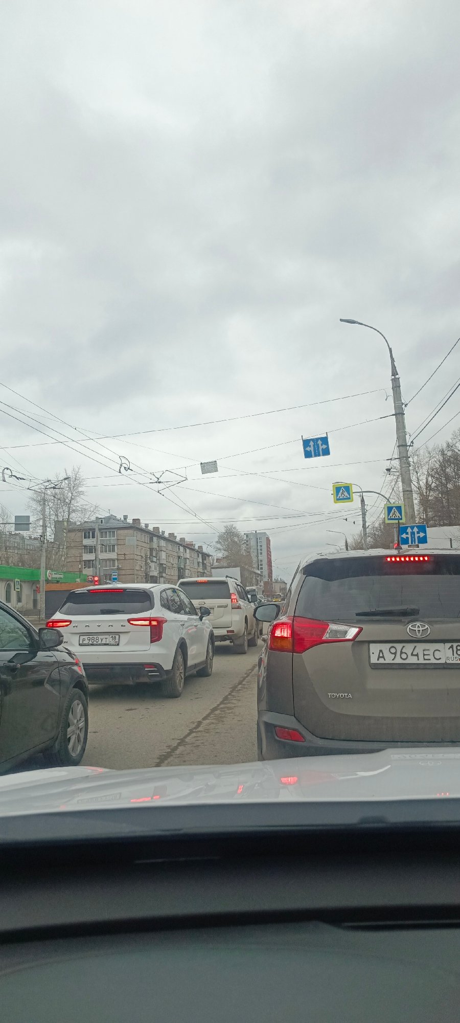 Traffic jam reported in Izhevsk, Russia