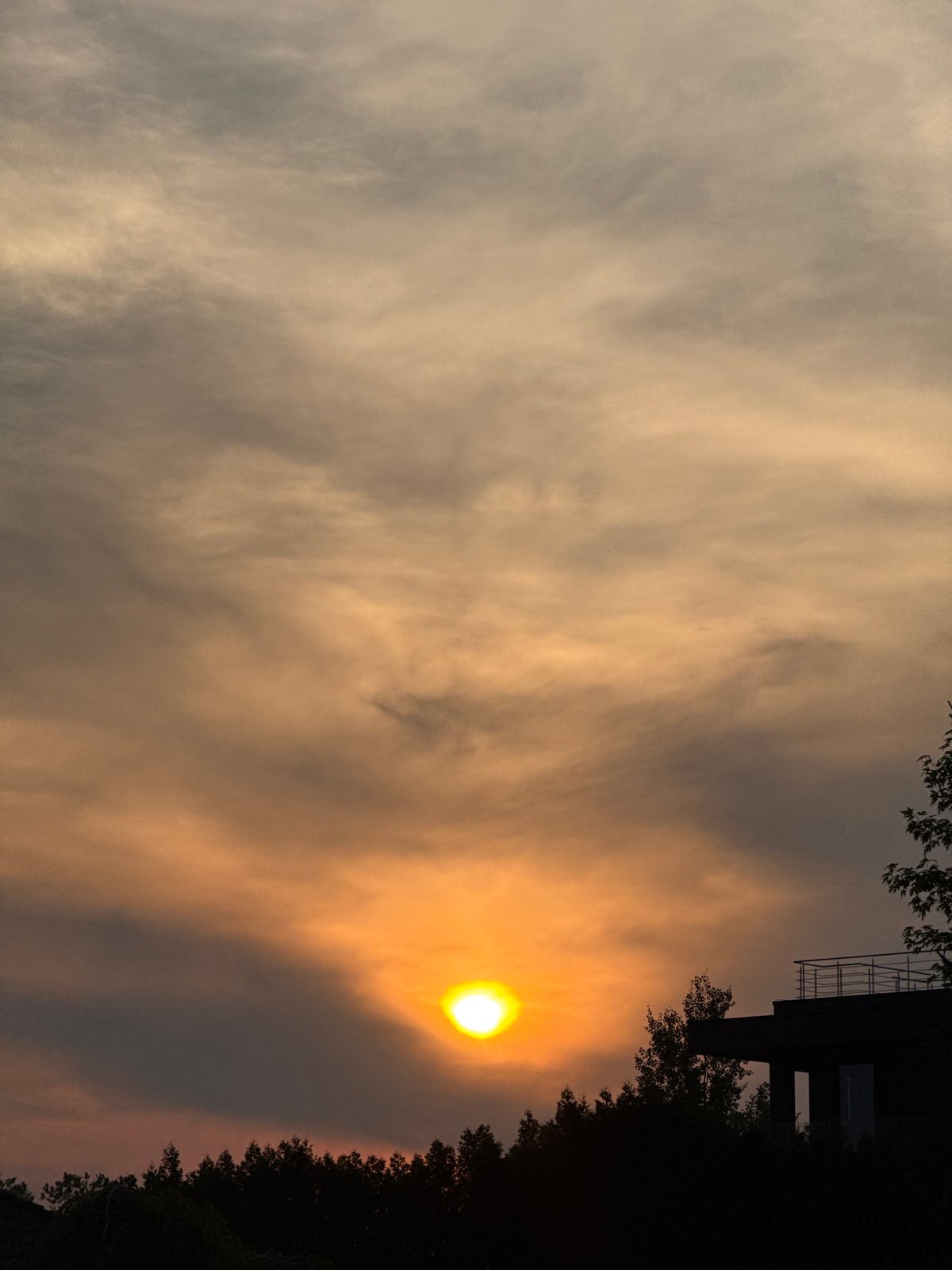 Sunset captured at Troitskoye marina with boats and aircraft