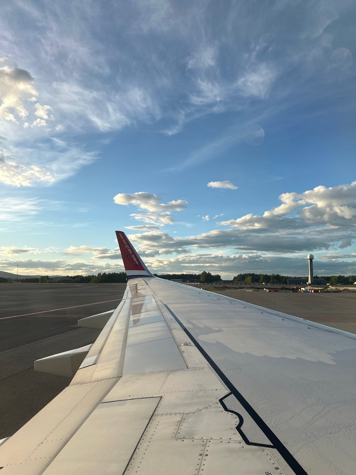 Norwegian Air flight from Torp to Oslo Gardermoen