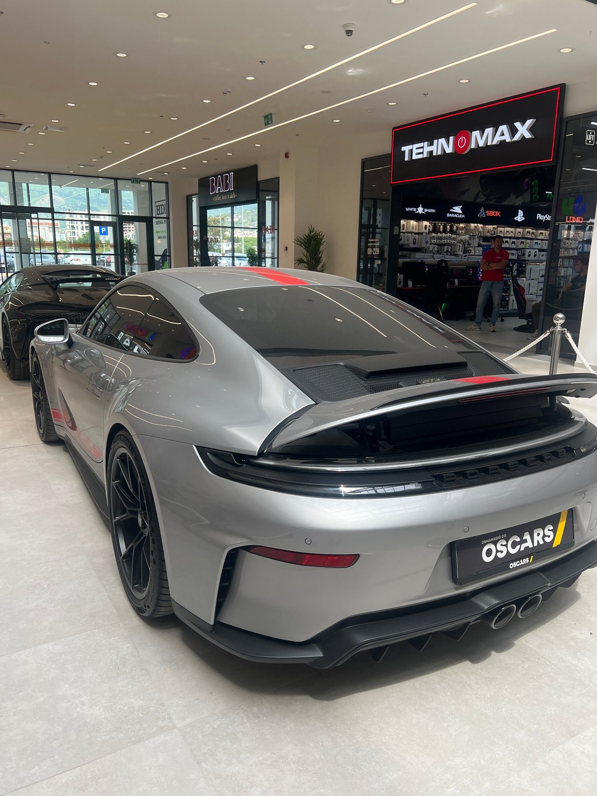 Luxury car display draws attention at Montenegro shopping mall
