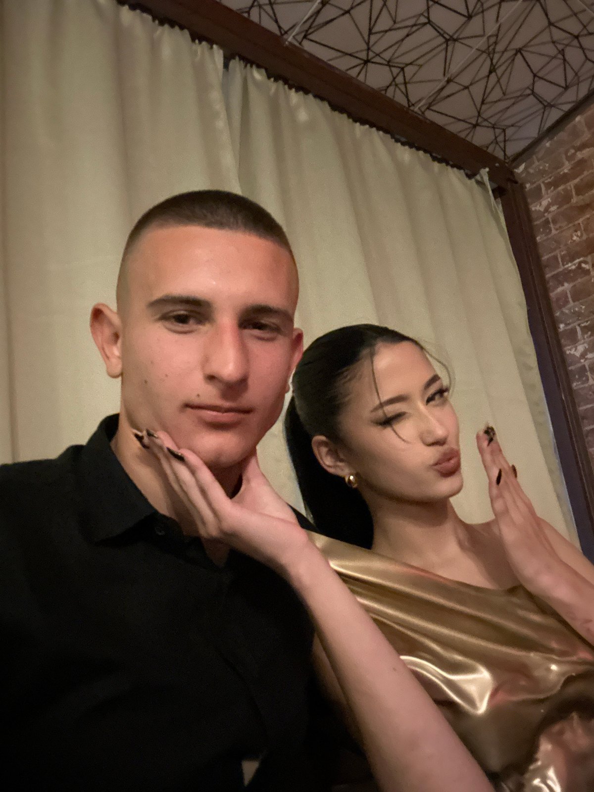 Couple photographed in intimate indoor moments in Yambol