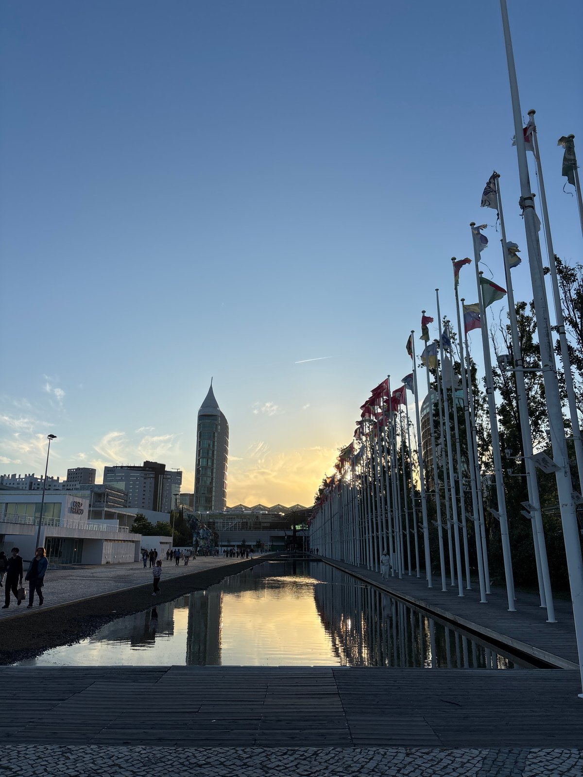 Lisbon waterfront scenes documented near Parque das Nações Friday afternoon