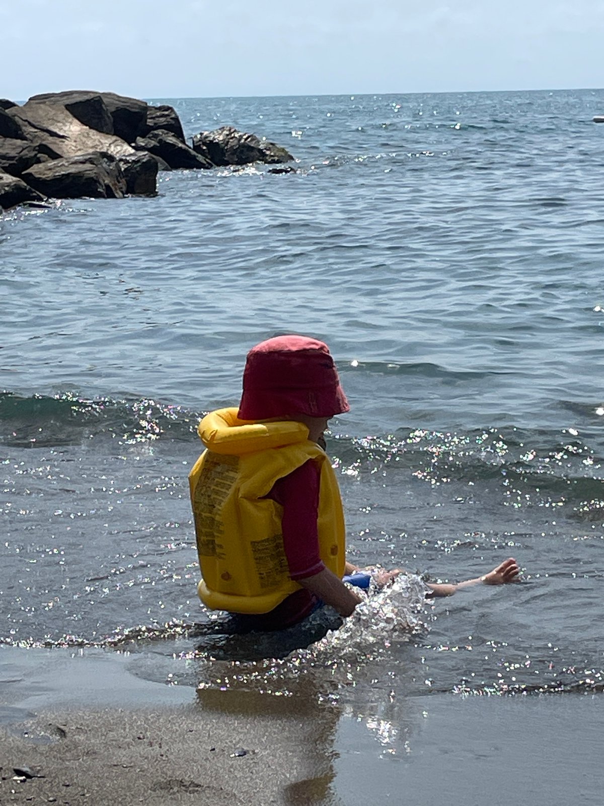 Splashing in the Black Sea shallows near Sochi