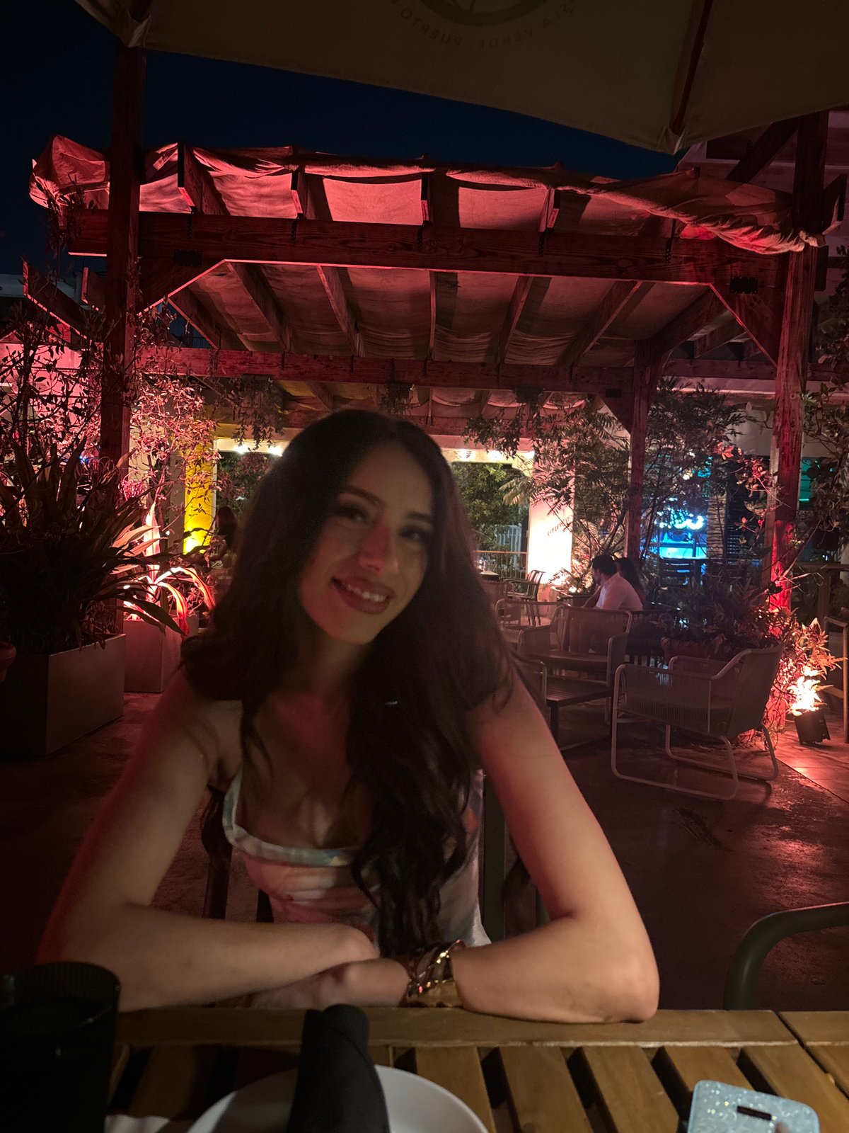 Late-night dinner at an outdoor San Juan restaurant