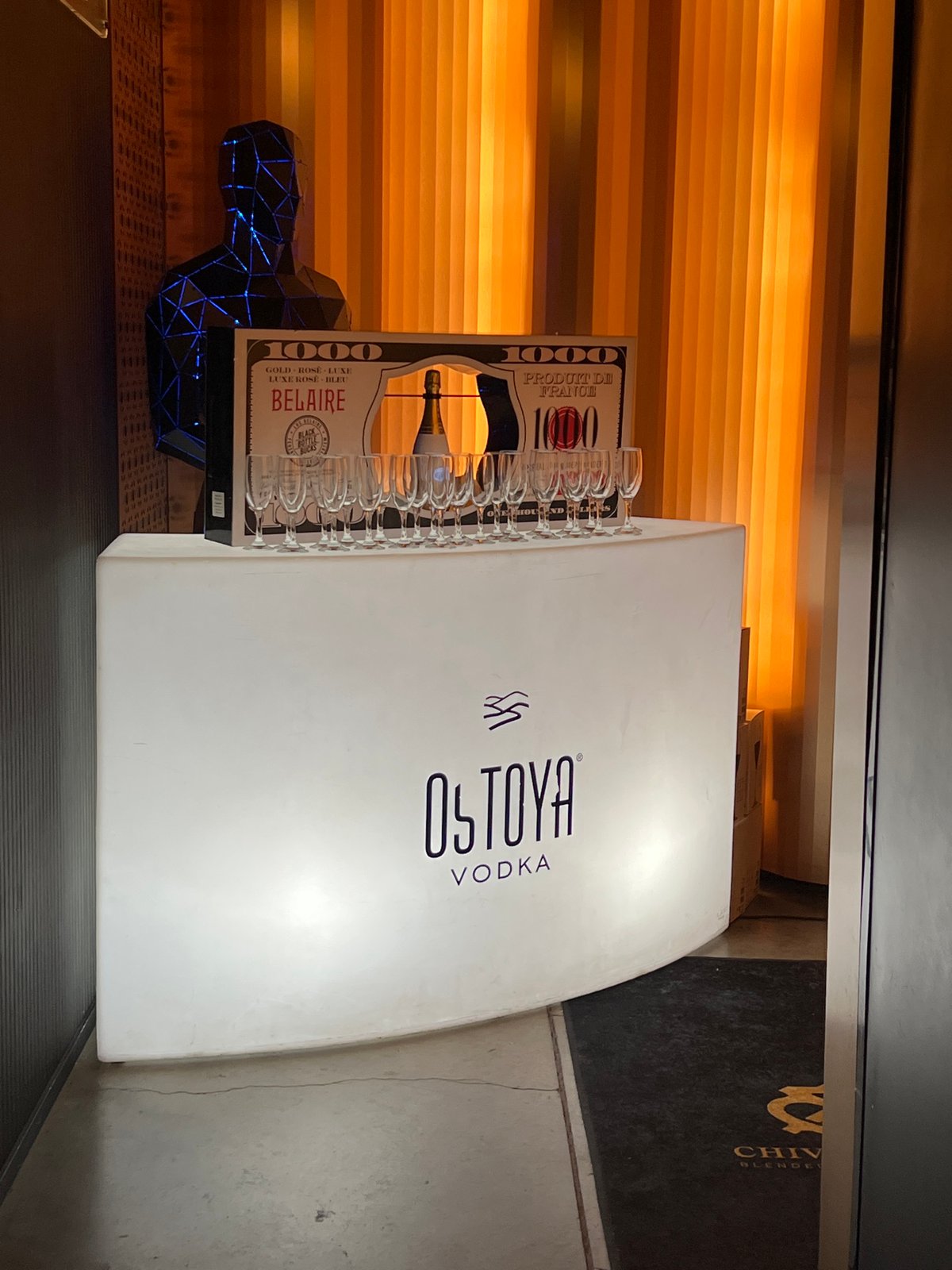 Ostoya Vodka promotional display spotted in Burgas, Bulgaria