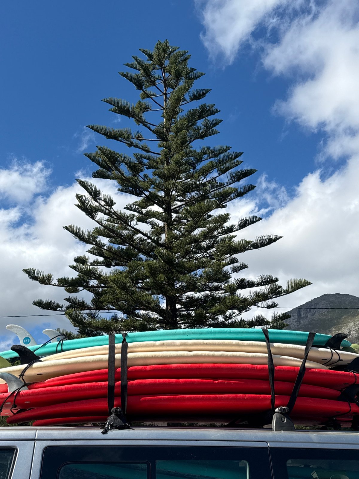 Surfboards spotted on van in Hout Bay, South Africa