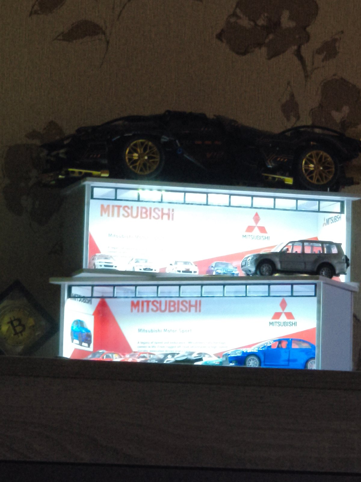 Mitsubishi miniature car display observed in Sofia